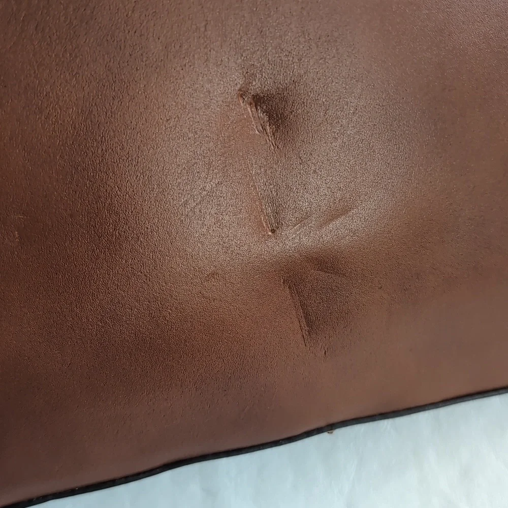 MARK & GRAHAM Leather Laptop Zippere Case Sleeve in Camel Colorway